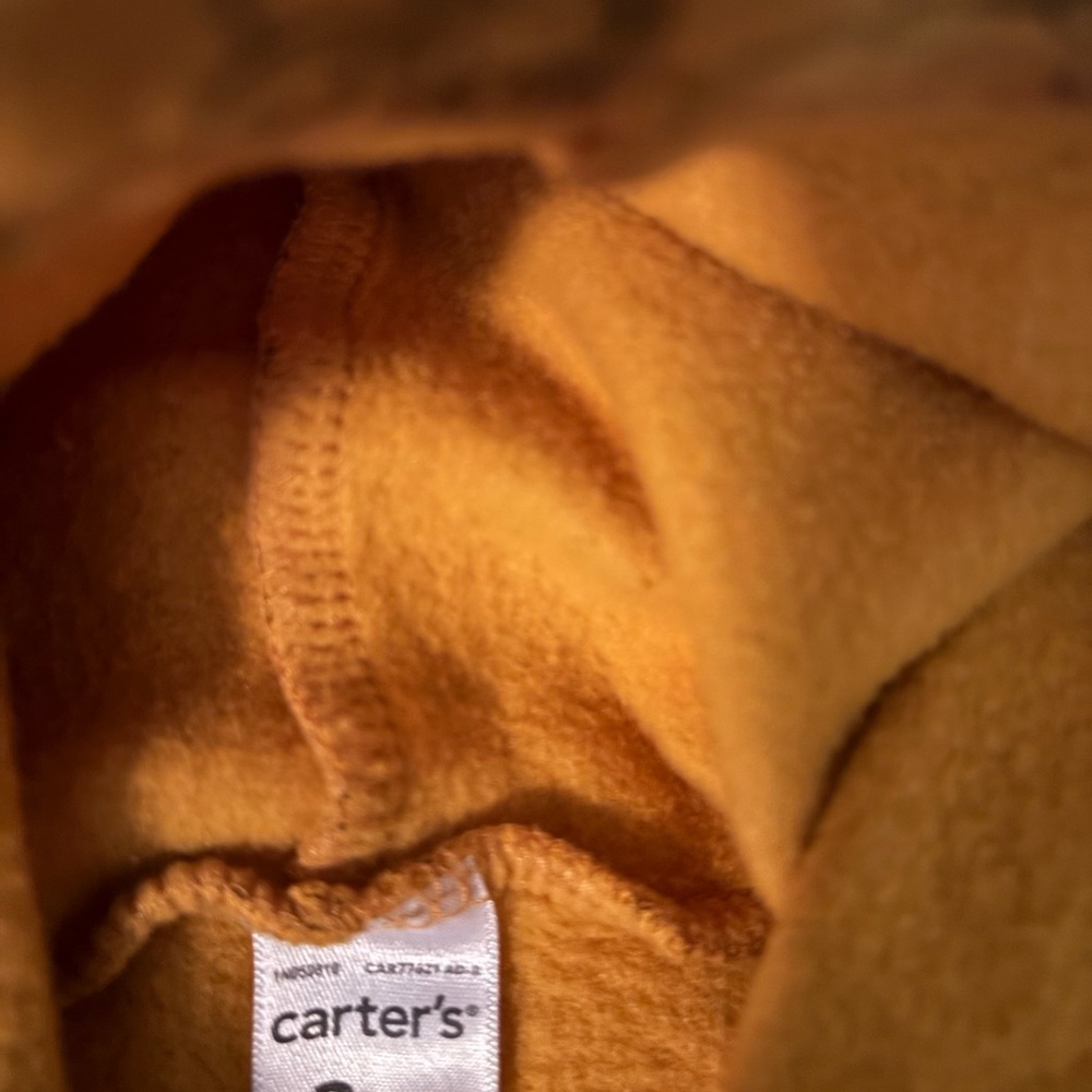 Carter's Mustard Yellow Fleece Hoodie 204 - Picture 5 of 5